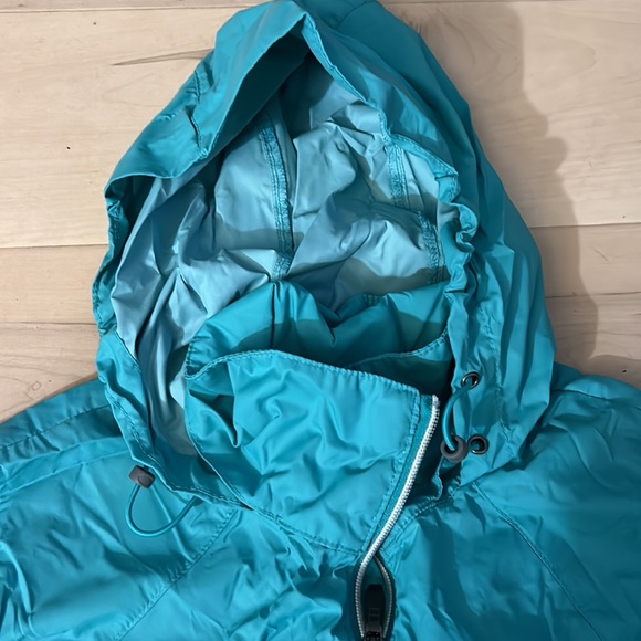 Columbia Packable Roll Up Hood Turquoise Jacket L - Picture 14 of 17